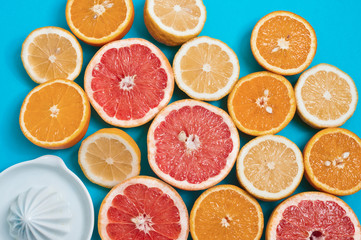 Juicy Citrus fruits on a table