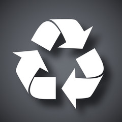 Vector recycle sign or icon