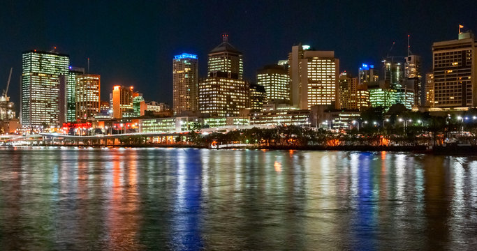 Brisbane, Australia, skyline at night