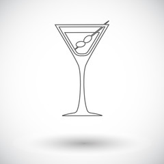 Martini. Single flat icon on white background.
