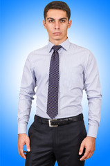 Fototapeta premium Male model with shirt isolated on white