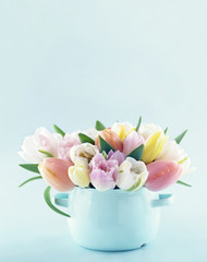 Bouquet of spring tulips
