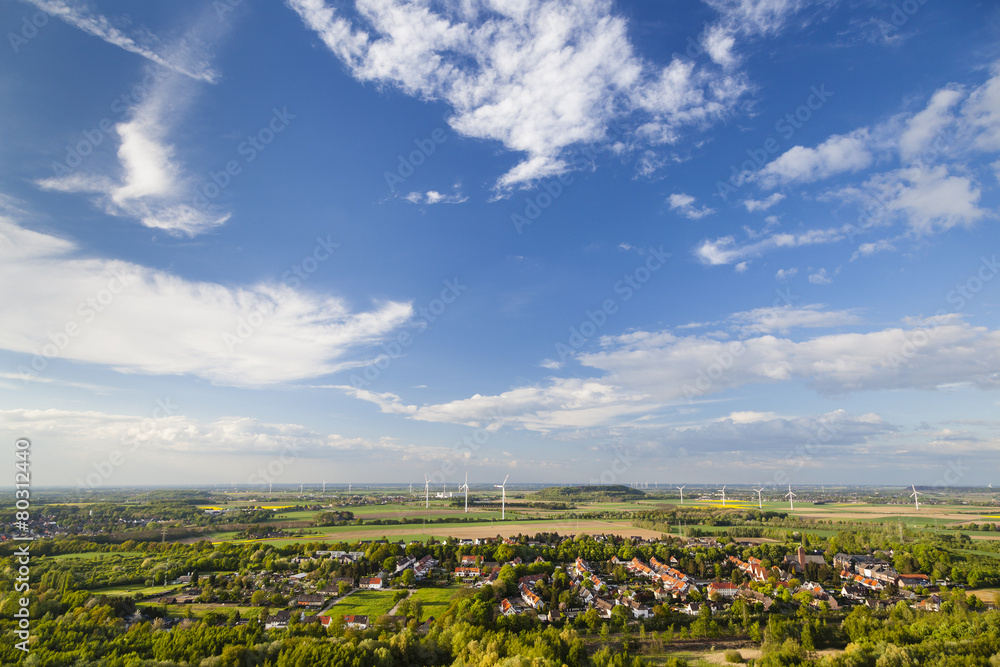 Wall mural west german wind energy landscape