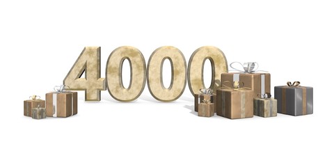 Cadeaus voor de vierduizendste klant