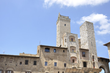 Main square of San Gimignano, Italy