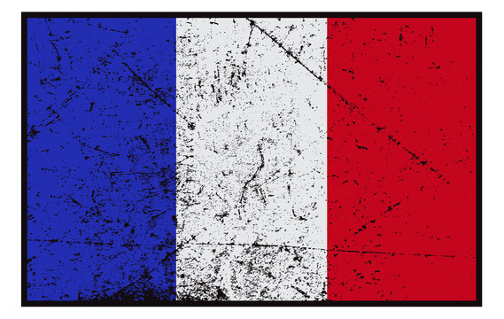 French Flag Grunged