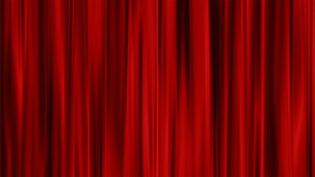 Red Curtains open, alpha channel 4K