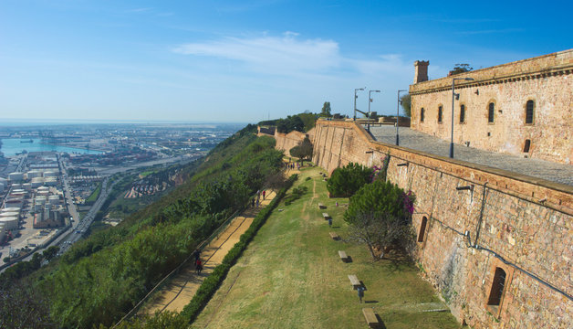 Montjuic Castle In Barcelona