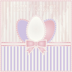 Happy Easter old card, vector illustration