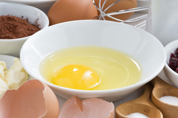 prepared baking ingredients, close-up