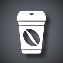Coffee cup icon, vector