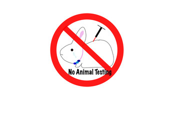 No animal testing sign icon
