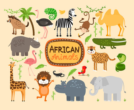 Vector african animals