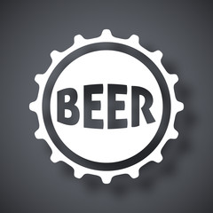 Vector beer bottle cap icon