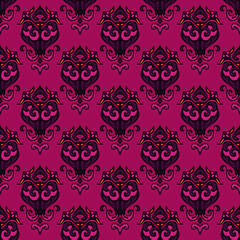 Floral  damask  seamless ornamental background