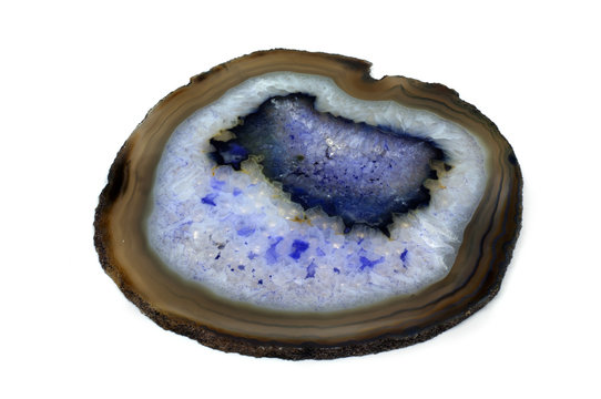 Blue agate slice