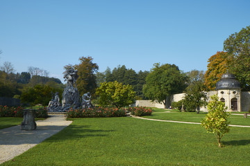 Fototapeta premium Klostergarten Ebrach, Steigerwald, Oberfranken, Bayern