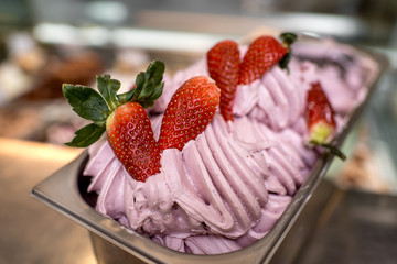 Strawberry ice cream