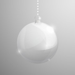 Transparent shining glass christmass ball