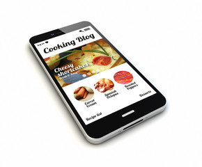 smartphone cooking blog render