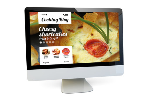 Cooking Website Computer