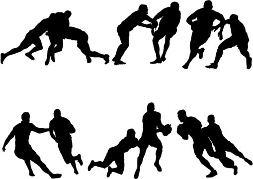 Rugby player silhouette