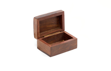 box of wood on the white background