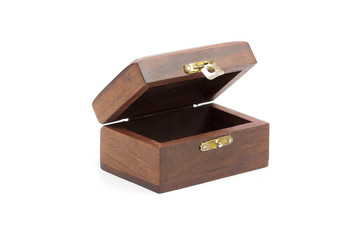 box of wood on the white background
