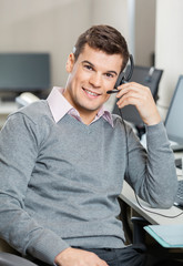Customer Service Representative Working In Office