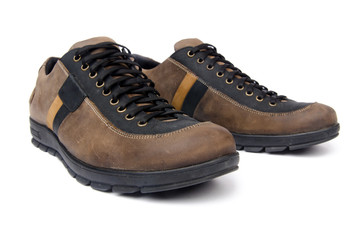 Male shoes isolated on white background