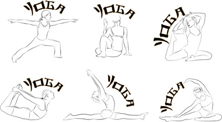 Yoga sketch pose