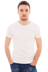 Obraz premium Studio portrait of a young handsome man