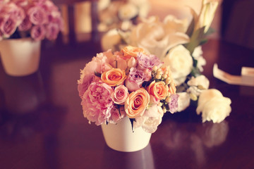 wedding bouquet in a vase