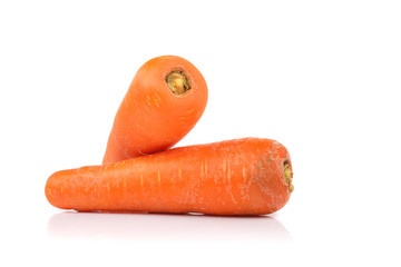 Fresh and sweet carrot isolated on white background