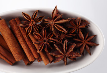 Cinnamon sticks with star anise