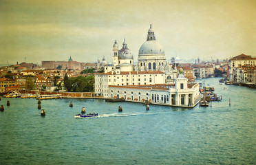 Fototapeta premium Vintage view of Venice Italy