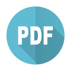 pdf blue flat icon