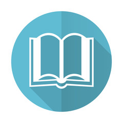 book blue flat icon