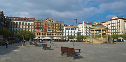 main square of pamplona - plaza del castillo