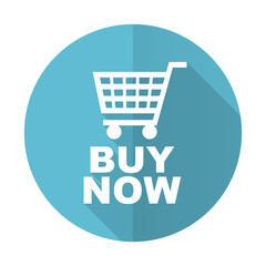 buy now blue flat icon