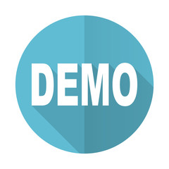 demo blue flat icon