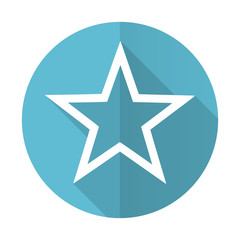 Obraz premium star blue flat icon