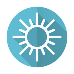 sun blue flat icon waether forecast sign