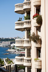 Seaside view in Fantastic hotel and flowers in Monte Carlo Monaco