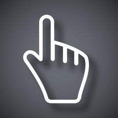 Hand cursor, vector