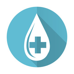 Fototapeta premium blood blue flat icon