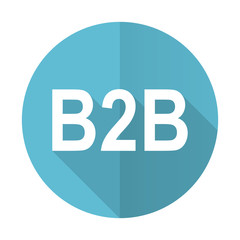 b2b blue flat icon