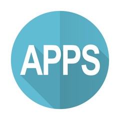 apps blue flat icon