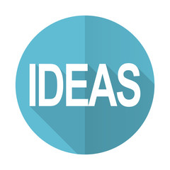 ideas blue flat icon
