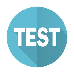 test blue flat icon